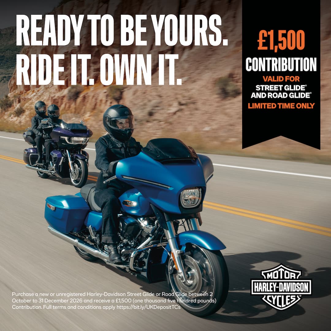 HD - £1,500 towards selected Harley-Davidson Grand American Tourers