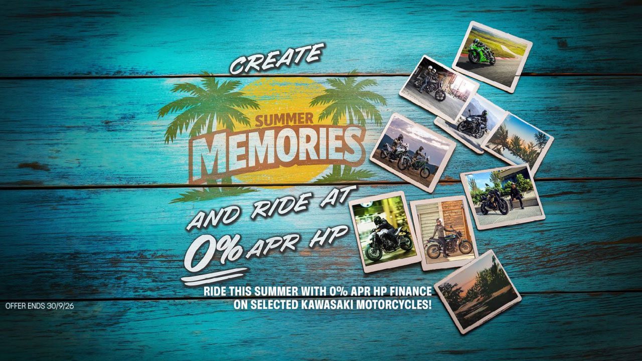  Kawasaki -  Ride this summer with 0% APR HP finance on selected Kawasaki motorcycles! 