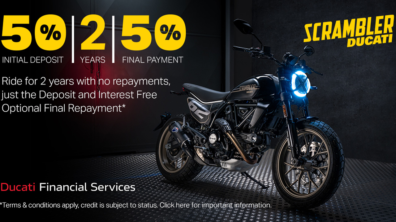 Ducati - New Scrambler Accelerate PCP Finance Program