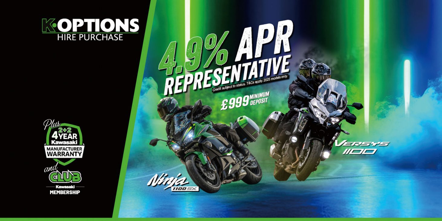  Kawasaki - K-Options Low-Rate Finance Now Available on Versys 1100 & Ninja 1100SX