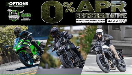  Kawasaki - Enjoy 0% APR on HP and 5.9% PCP APR Representative on a wide range of Kawasaki machines!