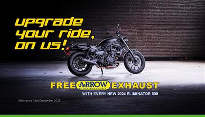  Kawasaki - Cruise away with a free Arrow exhaust!