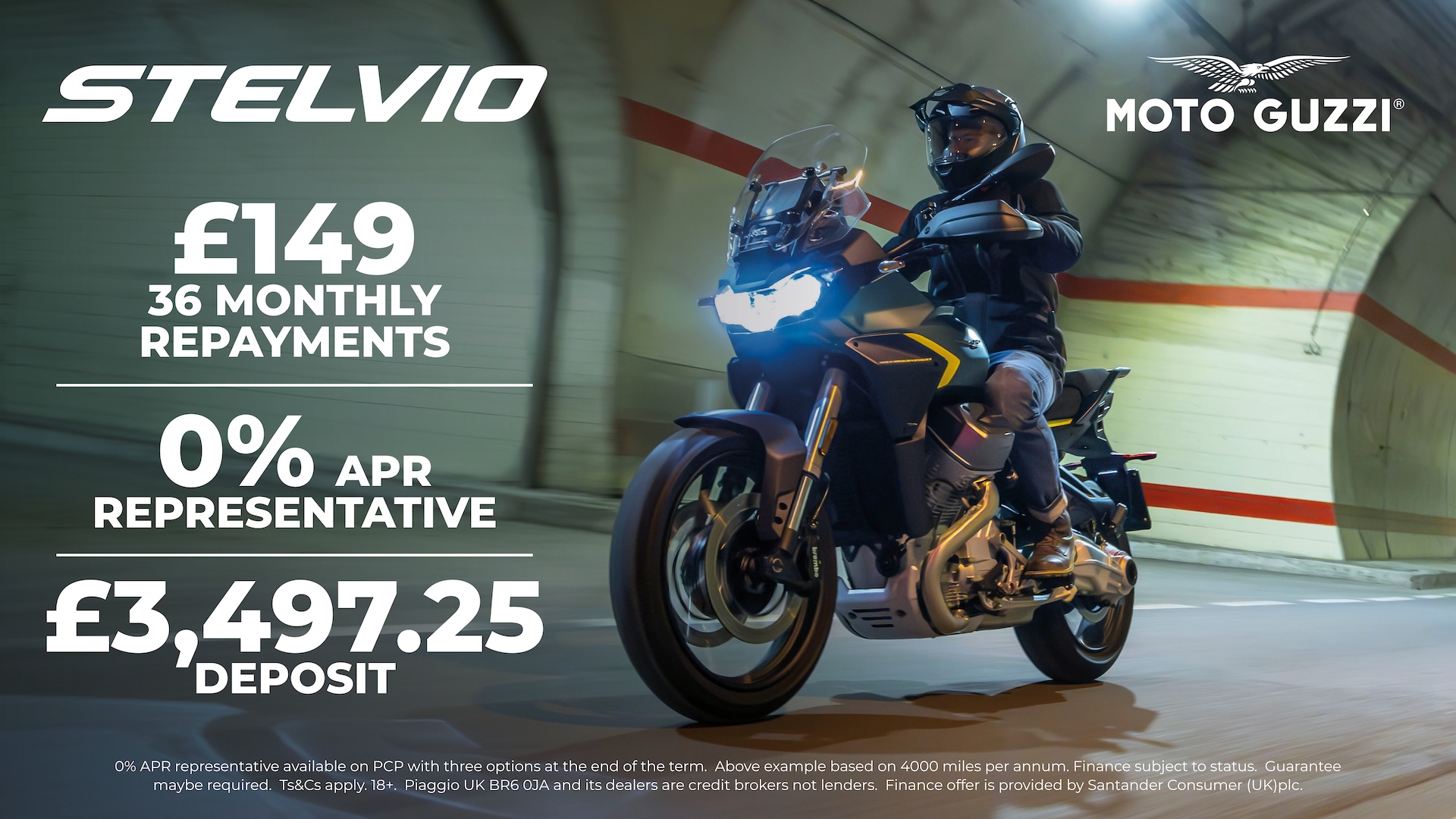Moto Guzzi - STELVIO PFF WITH 0% APR REPRESENATIVE FINANCE