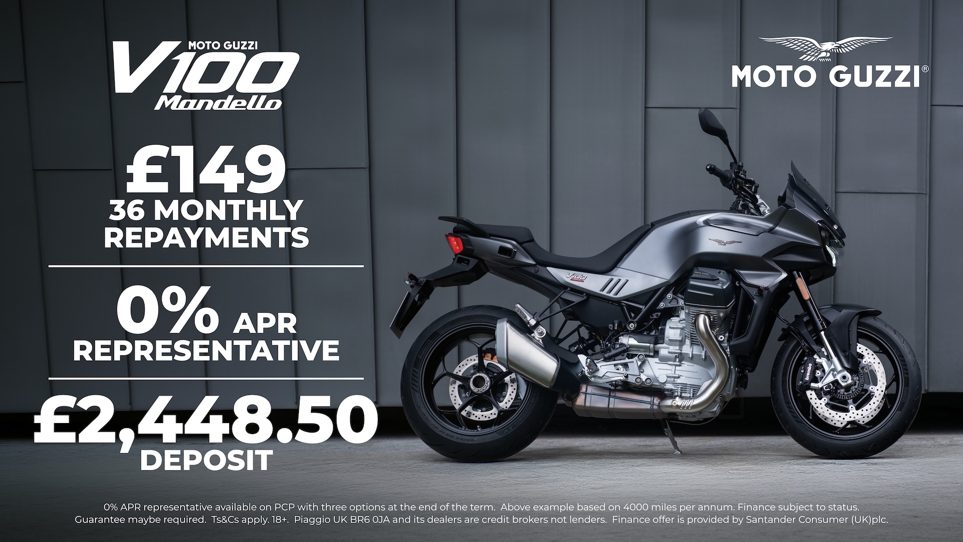 Moto Guzzi - V100 MANDELLO WITH 0% APR REPRESENATIVE FINANCE