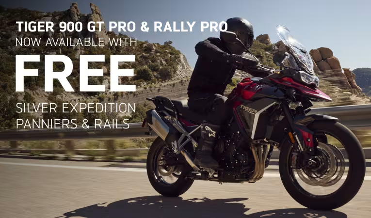 Triumph - Tiger 900 GT & Rally Pro - FREE SILVER PANNIERS & RAILS