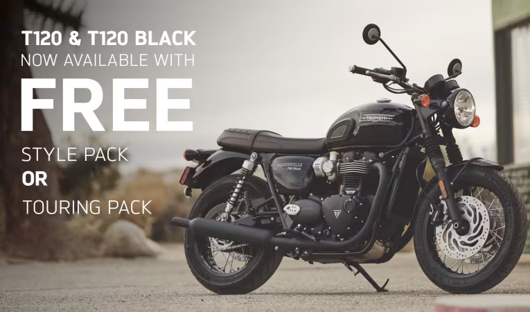Triumph - Bonneville T120 & T120 Black FREE STYLE PACK OR TOURING PACK