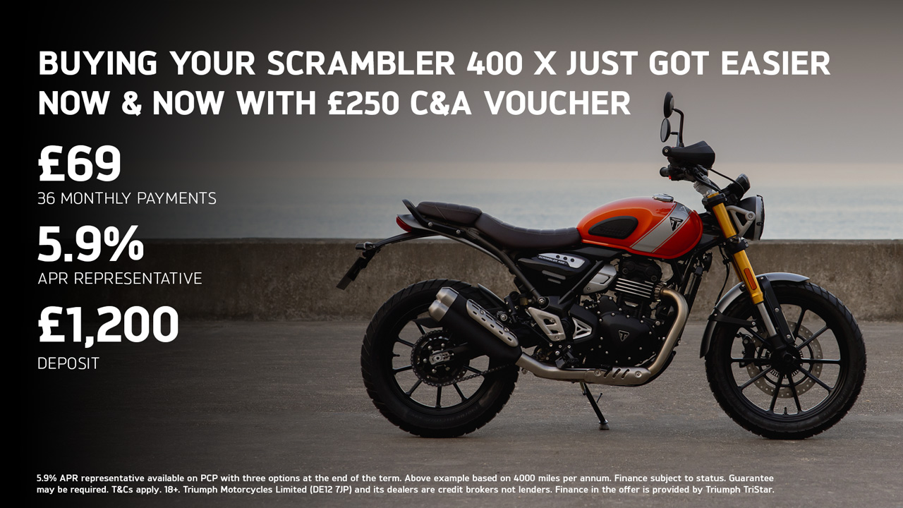 Triumph - BUYING YOUR NEW SCRAMBLER 400 X JUST GOT EASIER