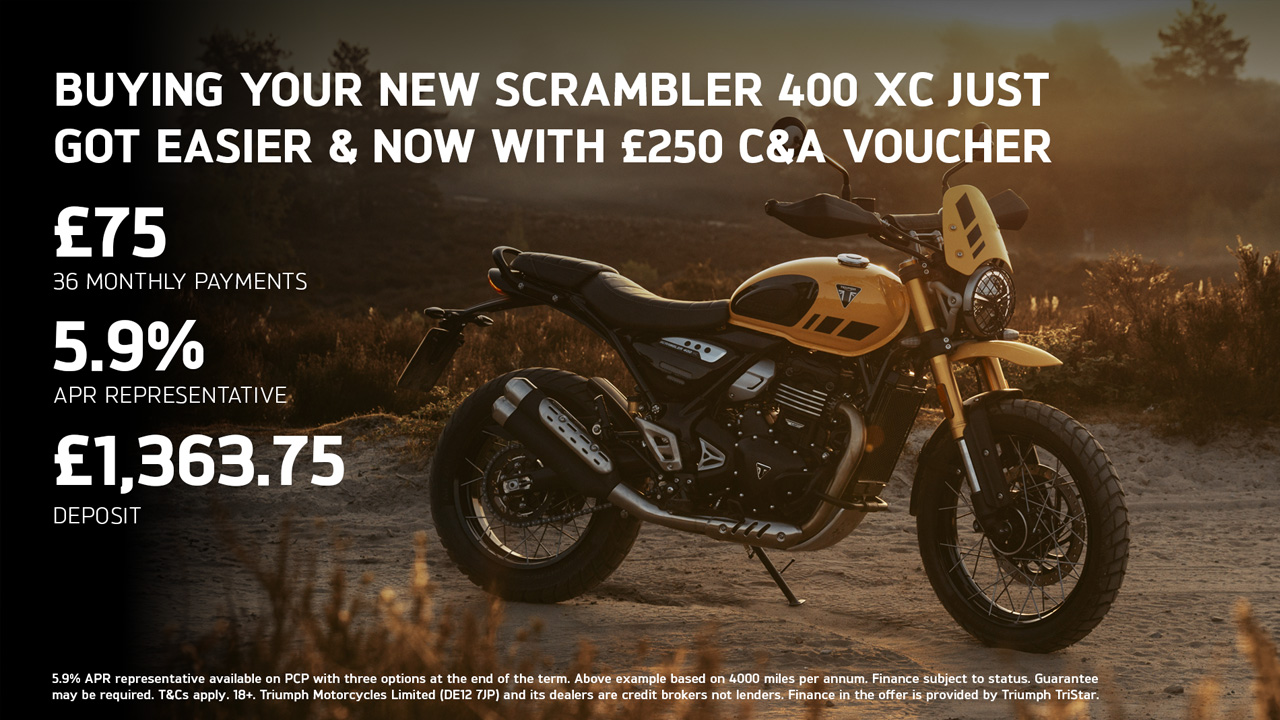 Triumph - BUYING YOUR NEW SCRAMBLER 400 XC JUST GOT EASIER