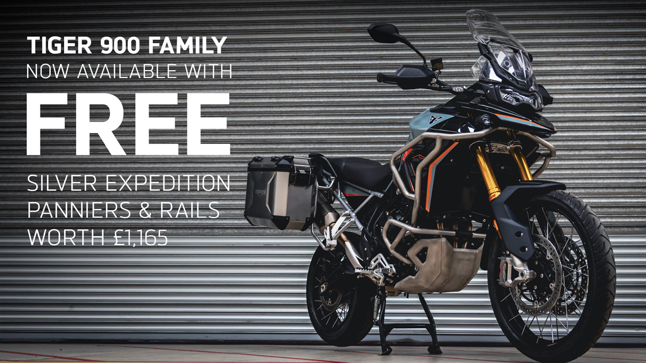 Triumph - Tiger 900 GT & Rally Pro - FREE SILVER PANNIERS & RAILS