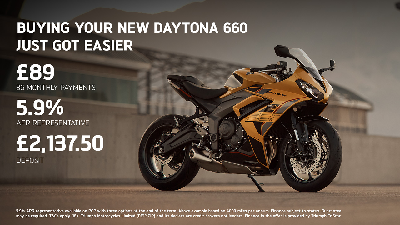 Triumph - Buying Your New Daytona 660 Just Got Easier