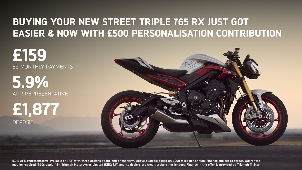 Triumph - BUYING YOUR NEW STREET TRIPLE 765 RX JUST GOT EASIER