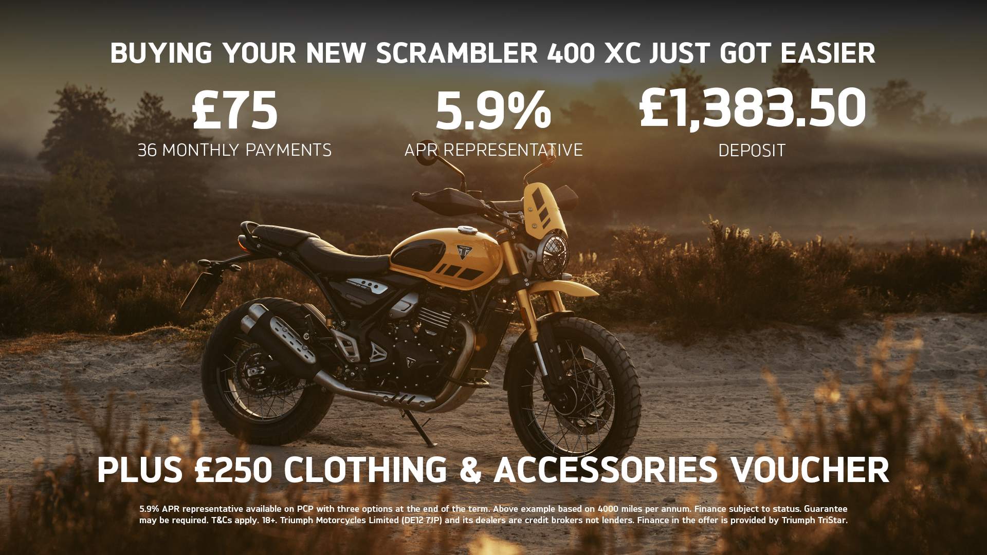 Triumph - BUYING YOUR NEW SCRAMBLER 400 XC JUST GOT EASIER