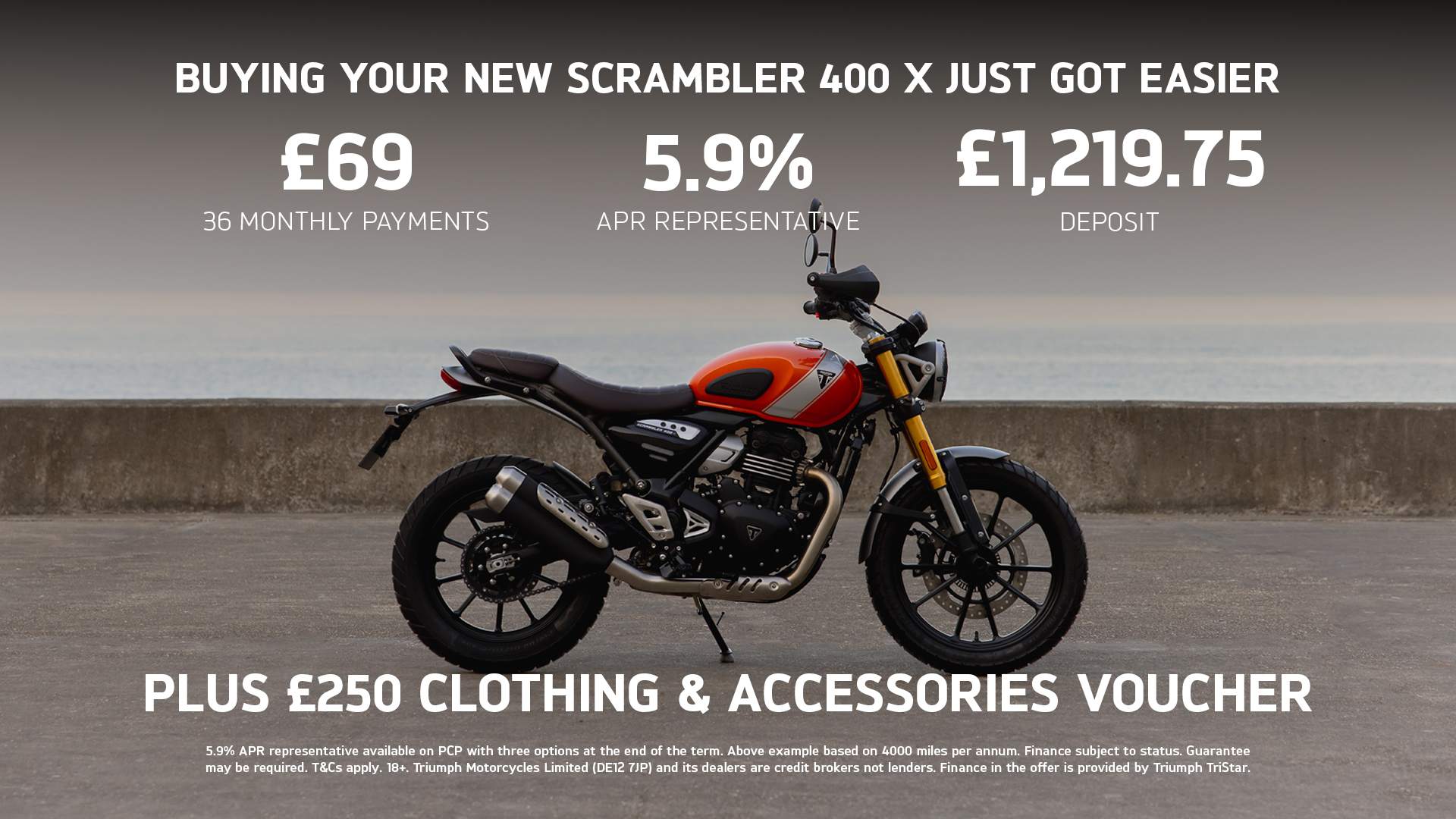 Triumph - BUYING YOUR NEW SCRAMBLER 400 X JUST GOT EASIER