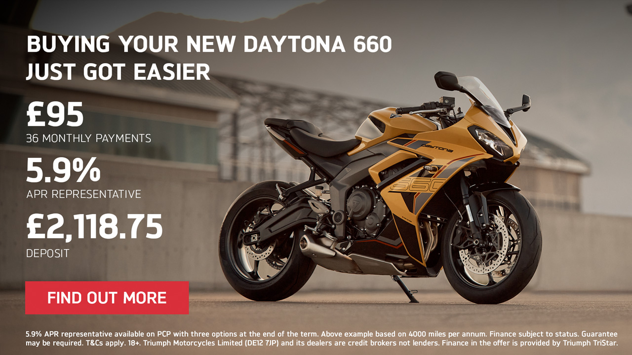 Triumph - Buying Your New Daytona 660 Just Got Easier