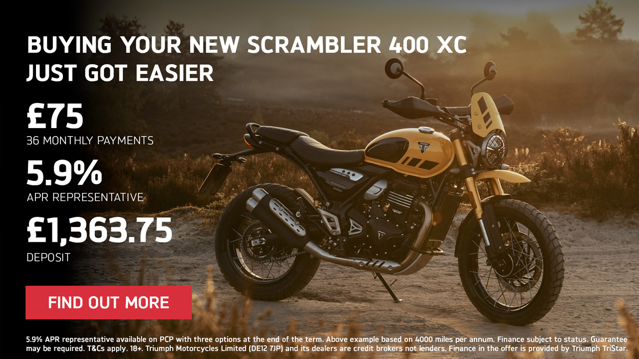 Triumph - BUYING YOUR NEW SCRAMBLER 400 XC JUST GOT EASIER