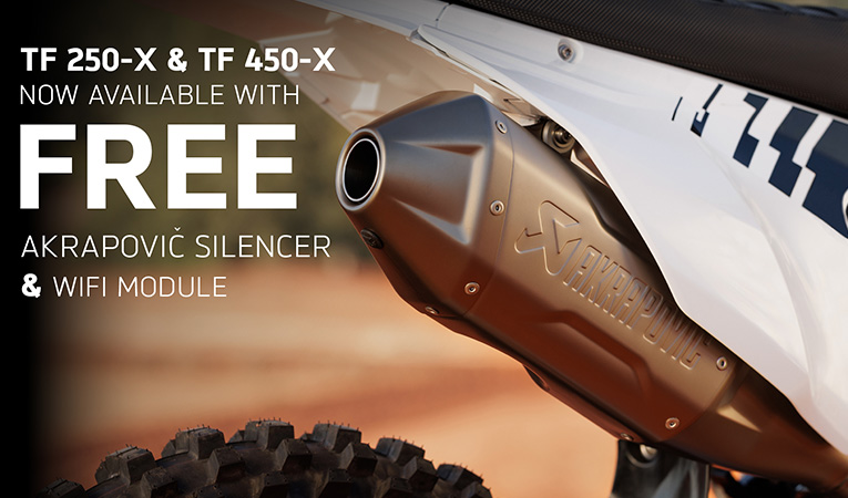 Tf 250-X & TF 450-X Free akrapovič silencer & wifi module